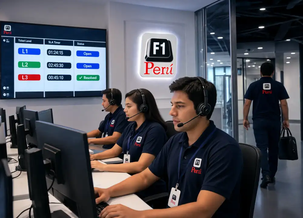 Soporte técnico y mesa de ayuda F1 Perú